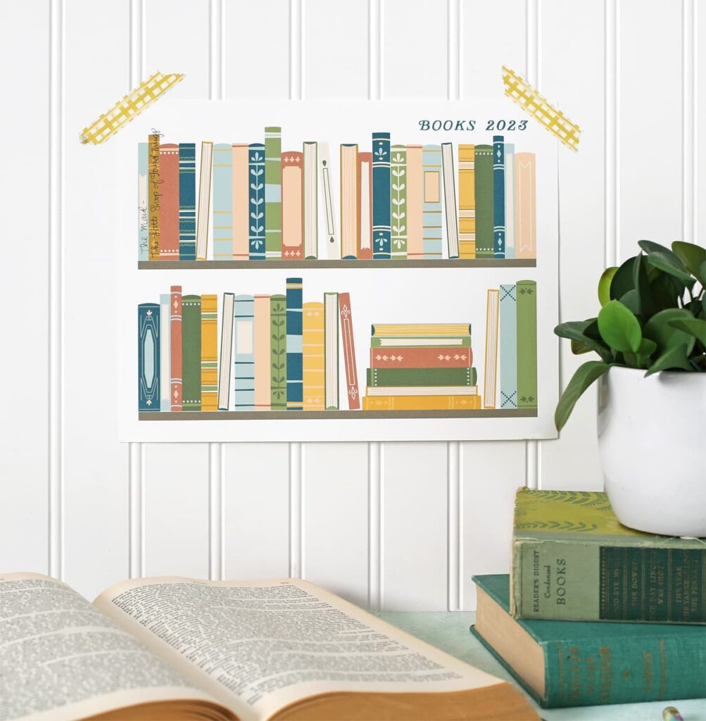 reading tracker that looks like a bookcase