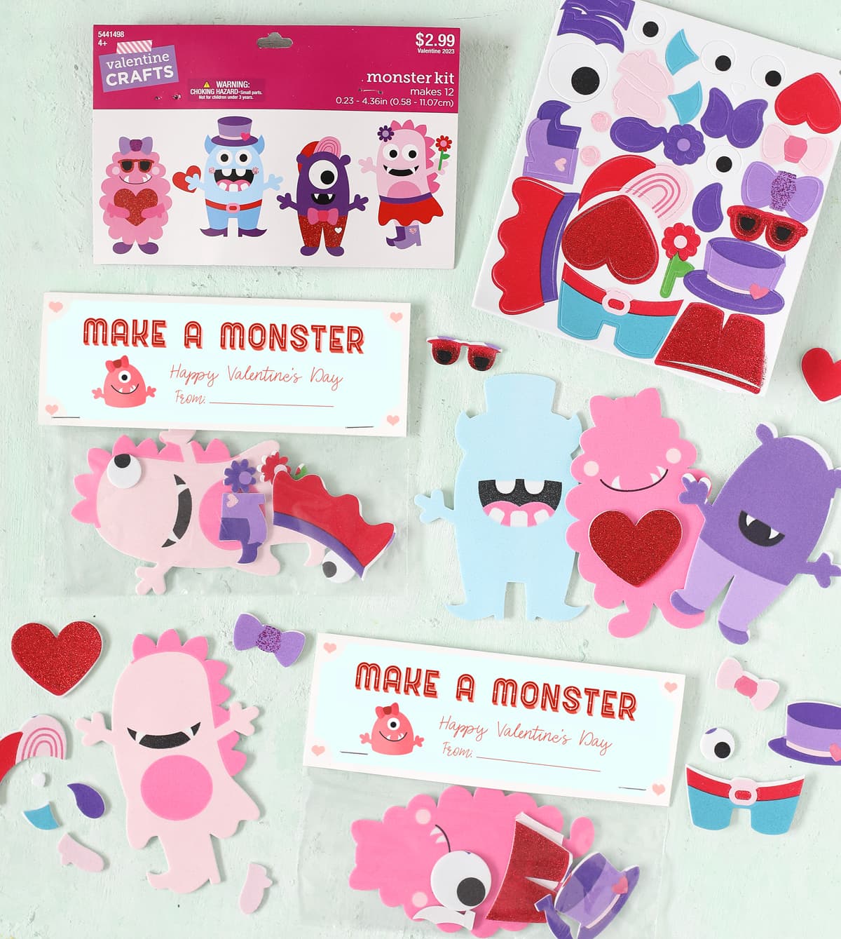 monster valentines printable