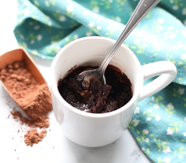 chocolate mug cake single serve dessert