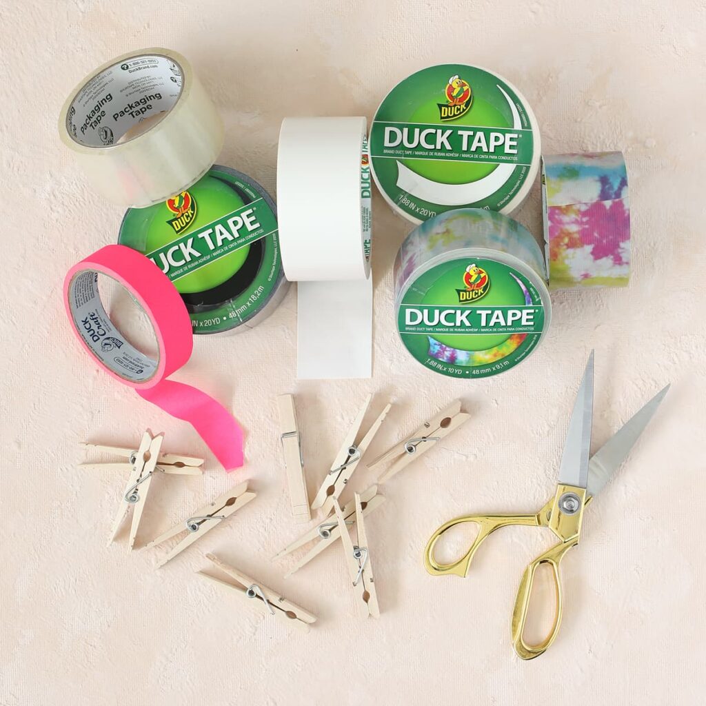 materials needed to make a duck tape basket