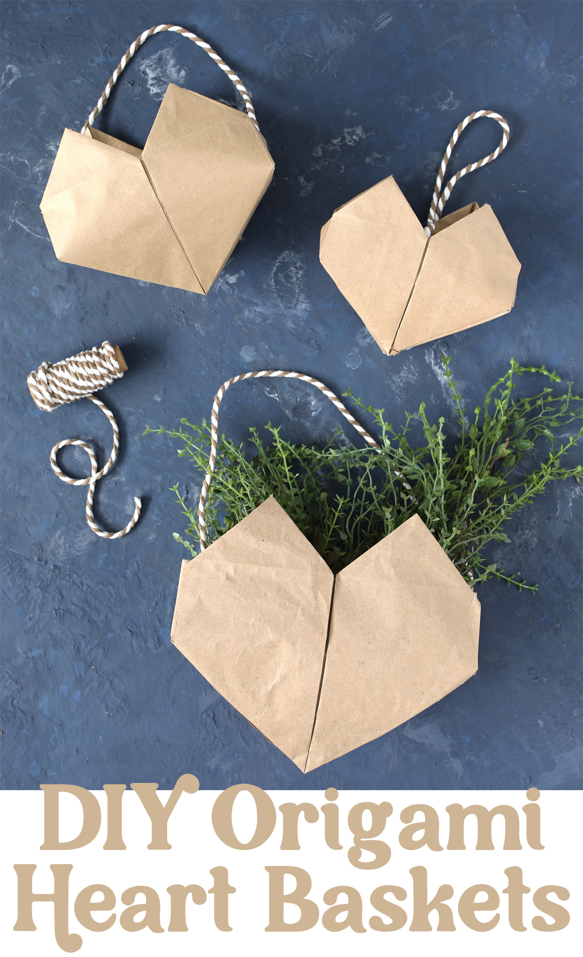 DIY Origami Heart Shaped Baskets