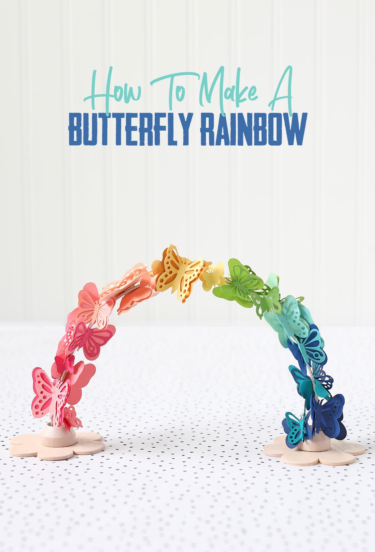 como hacer un arcoiris de mariposa