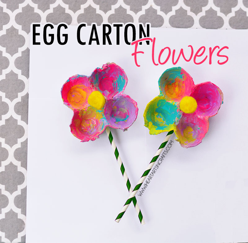 egg carton flowers for mothers day