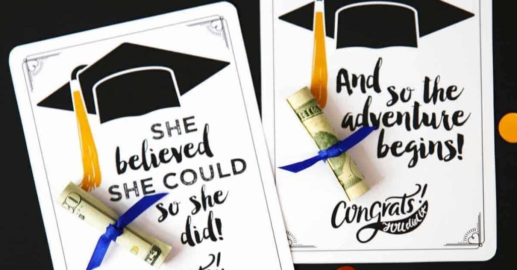 printable graduation cards with money