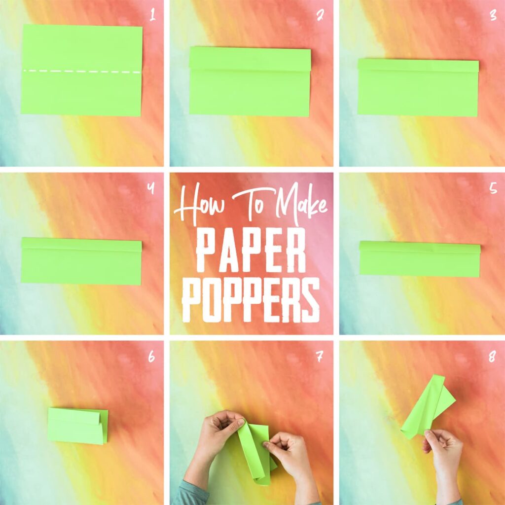 cómo hacer paper poppers instrucciones para doblar fotos