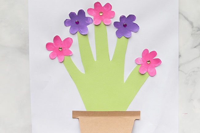 handprint card for mothers day