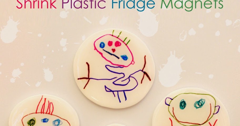 shrinky dink magnets with kids art