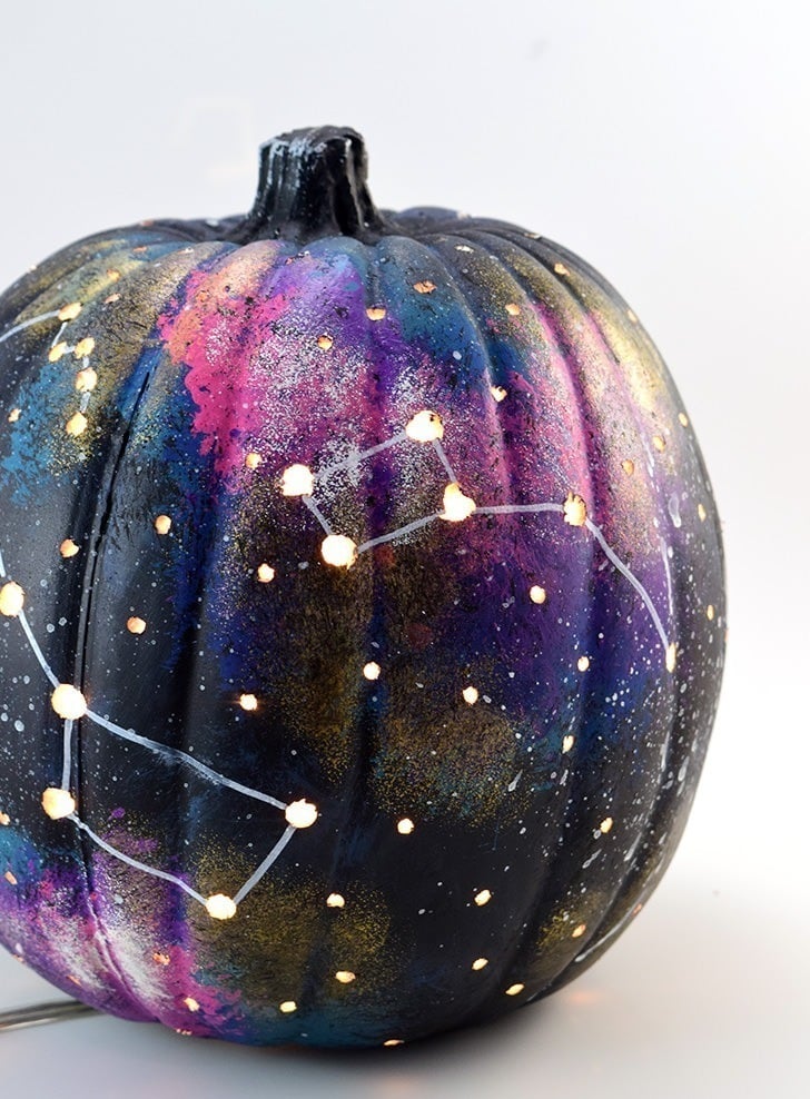 galaxy pumpkin painting idea