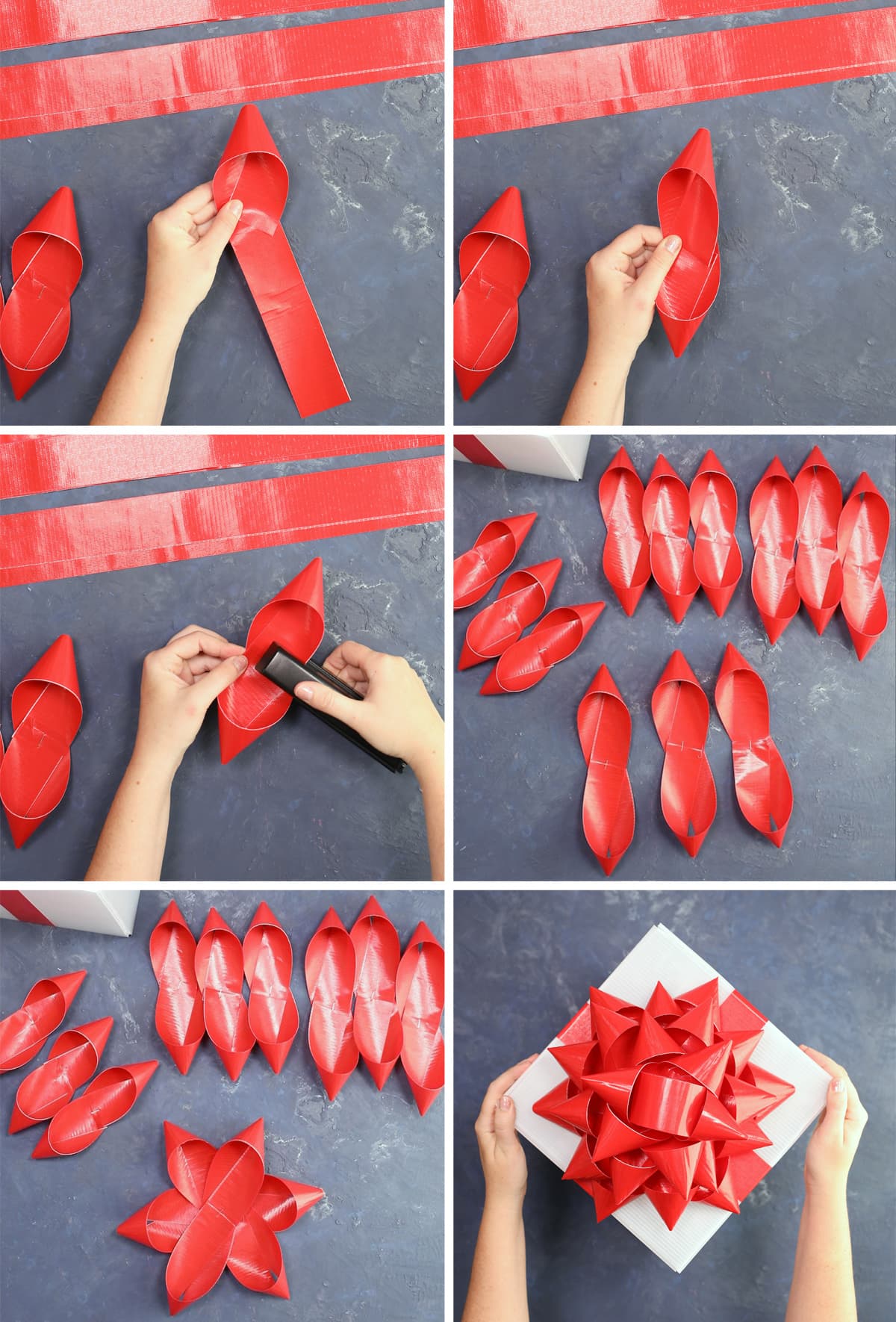 how to make a giant duck tape bow