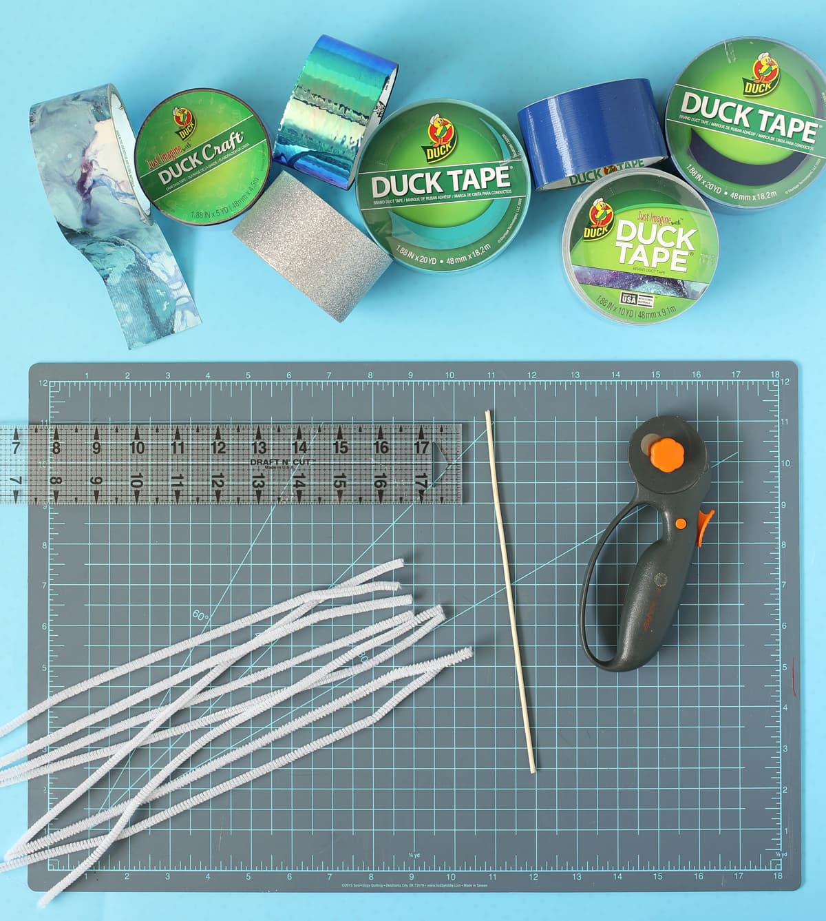 materials needed to make duck tape beads