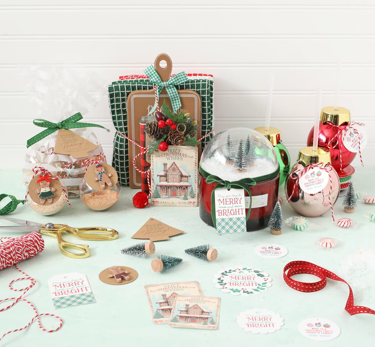 creative but simple christmas gift ideas with printable tags