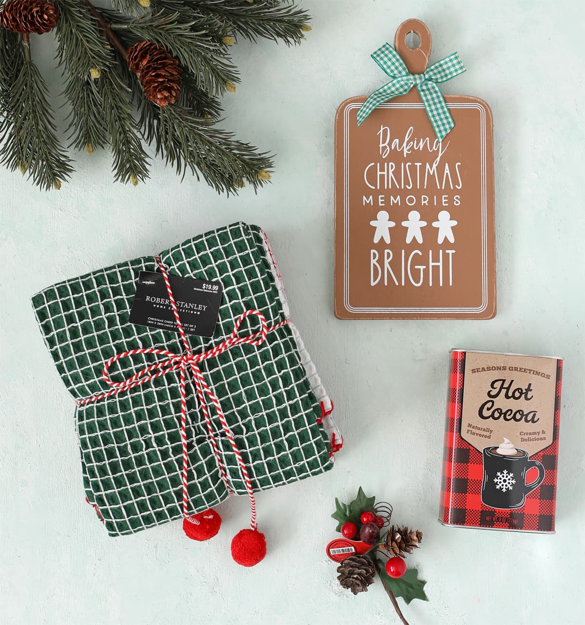 kitchen themed christmas gift with printable tag