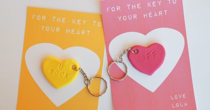 heart shaped keychains diy