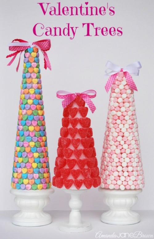 valentines day candy trees DIY