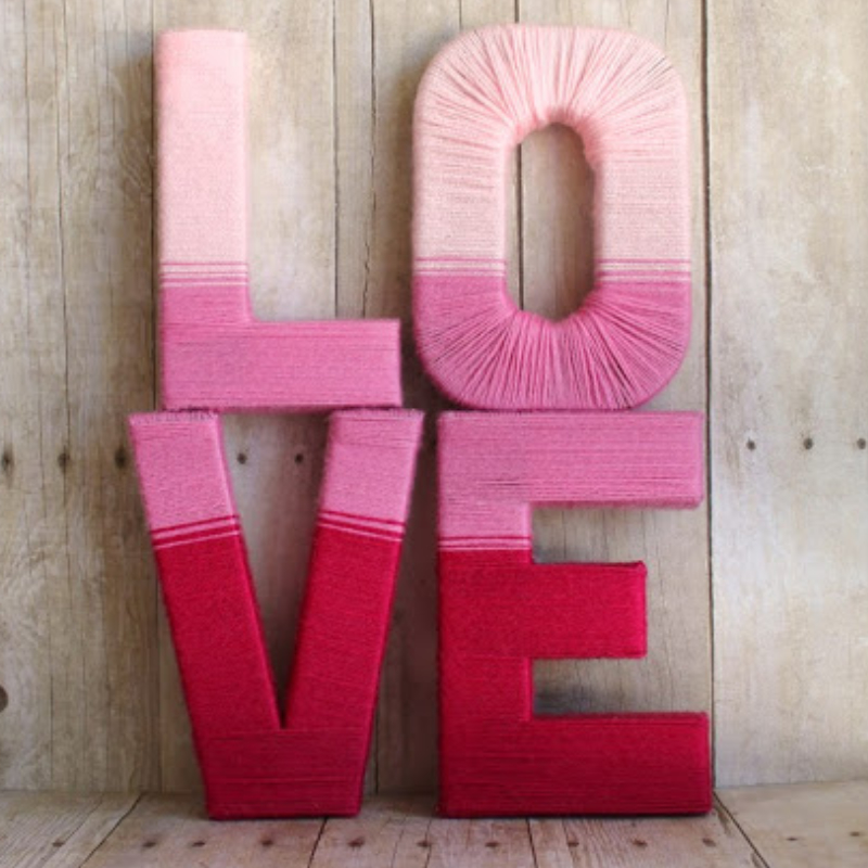 yarn wrapped love letters