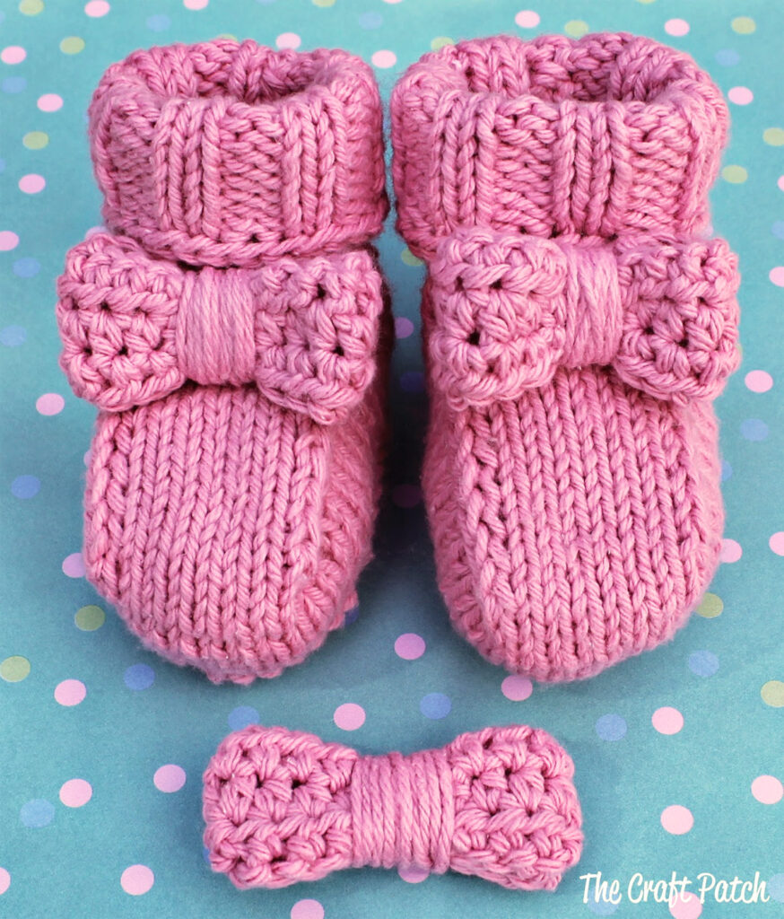 knit baby booties